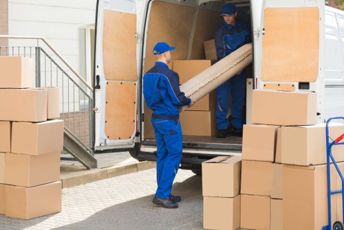 Removals van ready for a local move in Maida Vale
