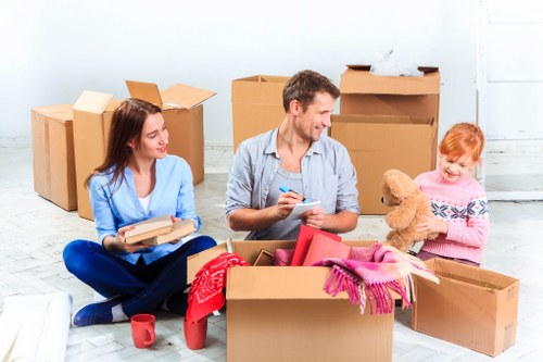 Office removals team preparing a Maida Vale business move