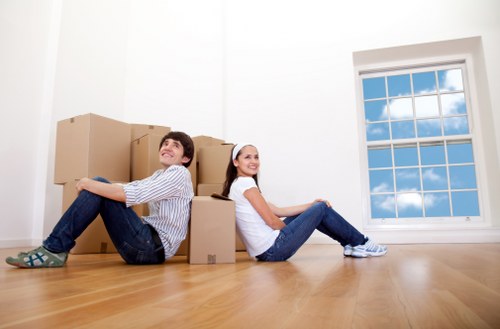Bulky furniture ready for pick-up from a Maida Vale apartment